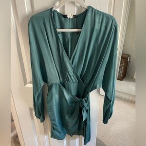 Zara satin effect wrap dress *Moving - All offers considered